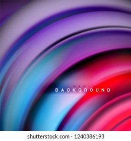 Background abstract - liquid color wave, trendy flowing design template