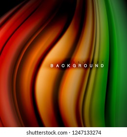 Background abstract - liquid color wave, trendy flowing design template