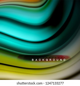 Background abstract - liquid color wave, trendy flowing design template