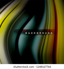 Background abstract - liquid color wave, trendy flowing design template