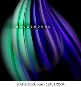 Background abstract - liquid color wave, trendy flowing design template