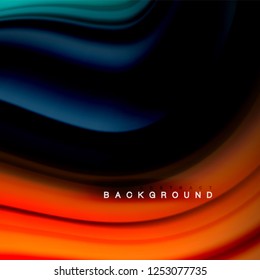 Resumen de fondo - onda de color líquido, plantilla de diseño de flujo de moda