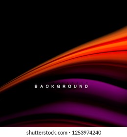 Background abstract - liquid color wave, trendy flowing design template