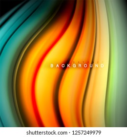 Background abstract - liquid color wave, trendy flowing design template
