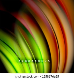 Background abstract - liquid color wave, trendy flowing design template