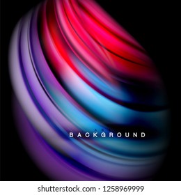 Background abstract - liquid color wave, trendy flowing design template