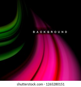 Background abstract - liquid color wave, trendy flowing design template