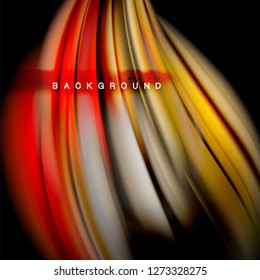 Background abstract - liquid color wave, trendy flowing design template