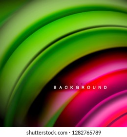 Resumen de fondo - onda de color líquido, plantilla de diseño de flujo de moda