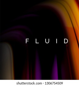 Background abstract - liquid color wave, trendy flowing design template