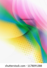 Background abstract - liquid colors wave flow, vector