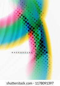 Background abstract - liquid colors wave flow, vector