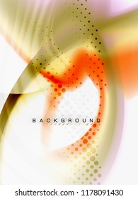 Background abstract - liquid colors wave flow, vector
