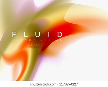 Resumo do plano de fundo - fluxo de ondas de cores líquidas, vetor