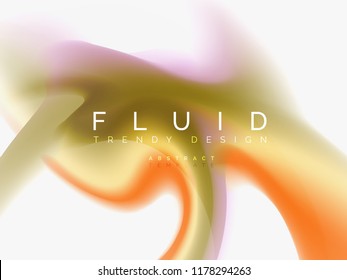 Background abstract - liquid colors wave flow, vector