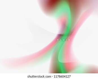 Abstrakter Hintergrund - Flüssige Farben - Wellenfluss, Vektorgrafik