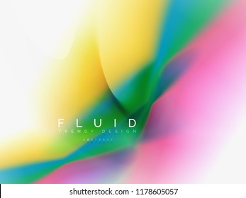 Abstrakter Hintergrund - Flüssige Farben - Wellenfluss, Vektorgrafik