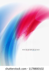 Resumen de fondo - flujo de onda de colores líquidos, vector
