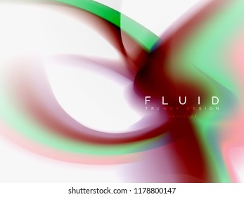 Background abstract - liquid colors wave flow, vector