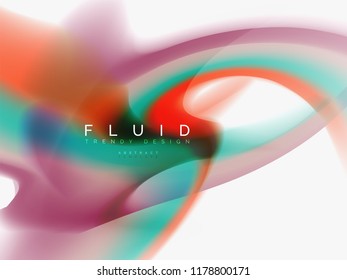 Background abstract - liquid colors wave flow, vector