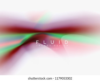 Background abstract - liquid colors wave flow, vector