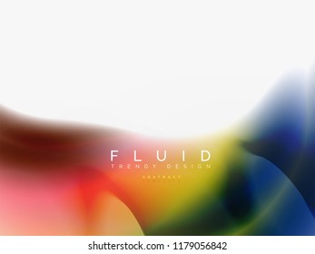 Background abstract - liquid colors wave flow, vector