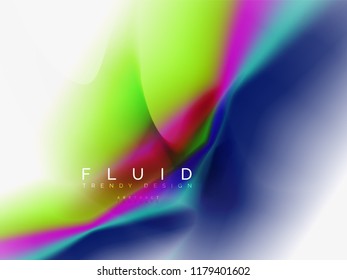 Abstrakter Hintergrund - Flüssige Farben - Wellenfluss, Vektorgrafik