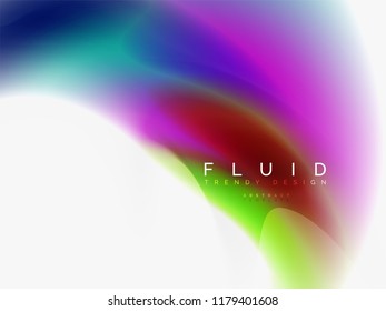 Resumen de fondo - flujo de onda de colores líquidos, vector