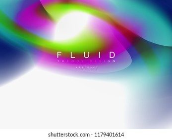 Abstrakter Hintergrund - Flüssige Farben - Wellenfluss, Vektorgrafik