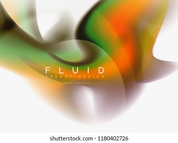 Background abstract - liquid colors wave flow, vector