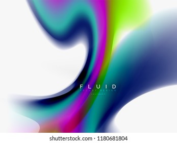 Background abstract - liquid colors wave flow, vector