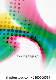 Background abstract - liquid colors wave flow, vector