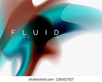 Resumen de fondo - flujo de onda de colores líquidos, vector