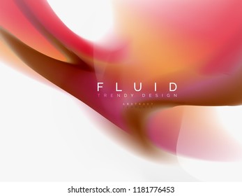 Resumen de fondo - flujo de onda de colores líquidos, vector