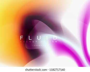 Background abstract - liquid colors wave flow, vector