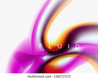 Background abstract - liquid colors wave flow, vector
