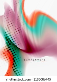 Background abstract - liquid colors wave flow, vector