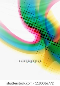 Background abstract - liquid colors wave flow, vector