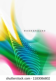 Resumen de fondo - flujo de onda de colores líquidos, vector