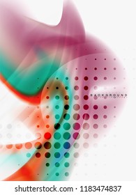 Resumen de fondo - flujo de onda de colores líquidos, vector