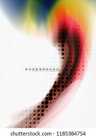 Background abstract - liquid colors wave flow, vector