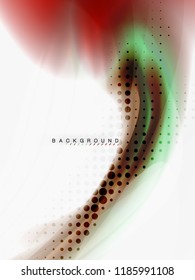 Resumen de fondo - flujo de onda de colores líquidos, vector