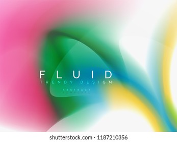 Resumen de fondo - flujo de onda de colores líquidos, vector