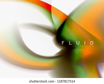 Background abstract - liquid colors wave flow, vector