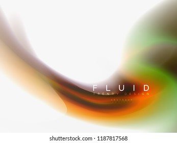 Background abstract - liquid colors wave flow, vector