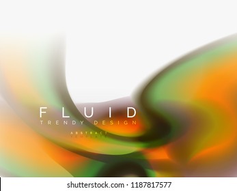 Background abstract - liquid colors wave flow, vector