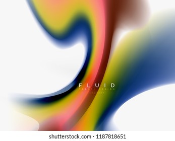 Resumen de fondo - flujo de onda de colores líquidos, vector