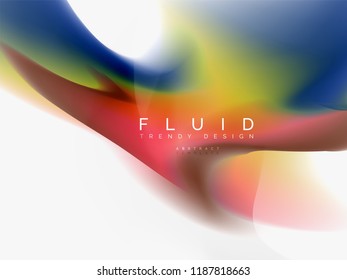 Background abstract - liquid colors wave flow, vector