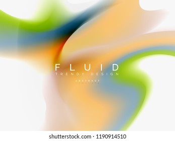 Resumen de fondo - flujo de onda de colores líquidos, vector