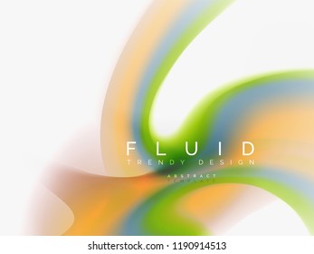 Background abstract - liquid colors wave flow, vector
